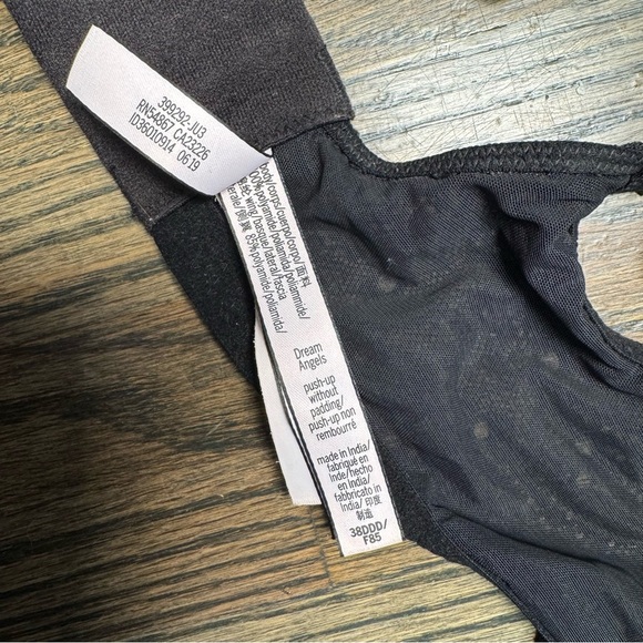 Victoria’s Secret black lace push up without padding bra size 38DDD - Picture 6 of 6